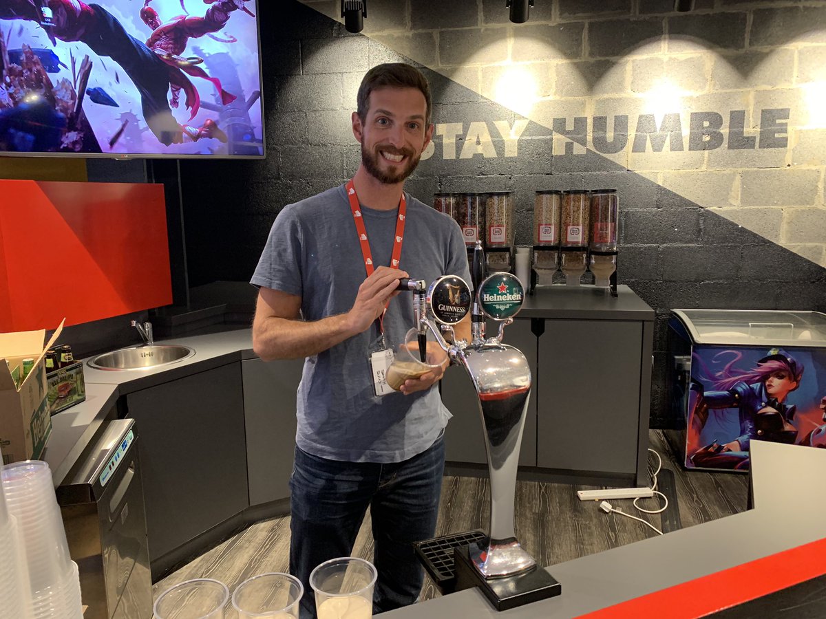 secwrks's tweet photo. Guinness tap in the Riot Dublin office? Yes and thank you. https://t.co/cM58vpFkx1