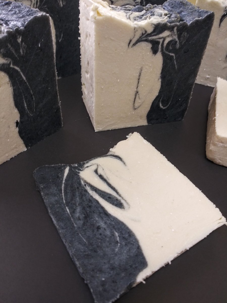 BodyFandom's tweet photo. #CloakandDagger inspired soap. This was a new swirl technique and Im so happy how it turned out. #Marvel #hotprocesssoap #soapmaking #forthefandoms #blackownedbusiness https://t.co/SpZU6za6Bj