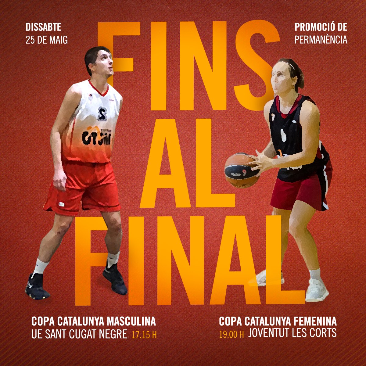 CBGRUPBARNA's tweet photo. 🔥 GAMEDAY 🔥
📅 DS. 25 DE MAIG

🏆 Copa Catalunya Masculina
⚔ @UESC_SantCugat 
📰 Necessitem la victòria per seguir lluitant!
⌚ 17.15 h
📍 La Nau del Clot

🏆 Copa Catalunya Femenina
⚔ @JoventutLCorts 
⌚ 19.00 h
📍 La Nau del Clot

🔴TOTHOM VESTIT DEL BARNA🔴
#OmplimLaNau https://t.co/VEZk6y9J1x