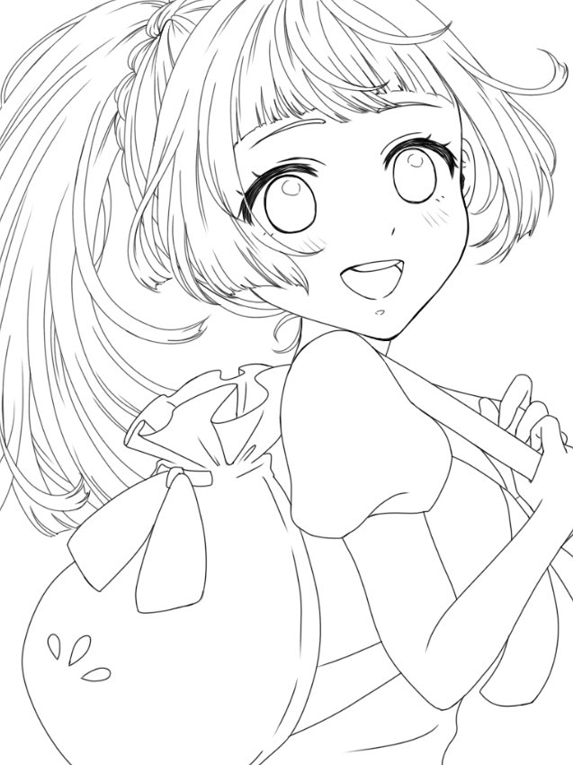 線画です!良かったら塗り絵にどぞ! 