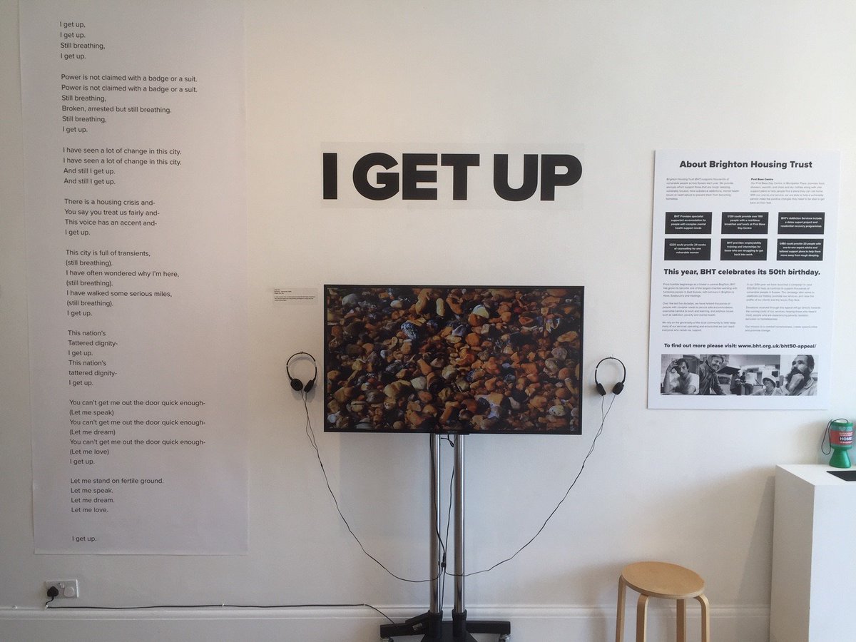 AndyWinterBN1's tweet photo. I've just been to see the exhibition at @ONCA_Arts Gallery, 14 St George’s Place, Brighton, with videos created by &amp; featuring clients from @FirstBaseBHT.  It runs until this Sunday 26th May https://t.co/VRwZFlPnaS