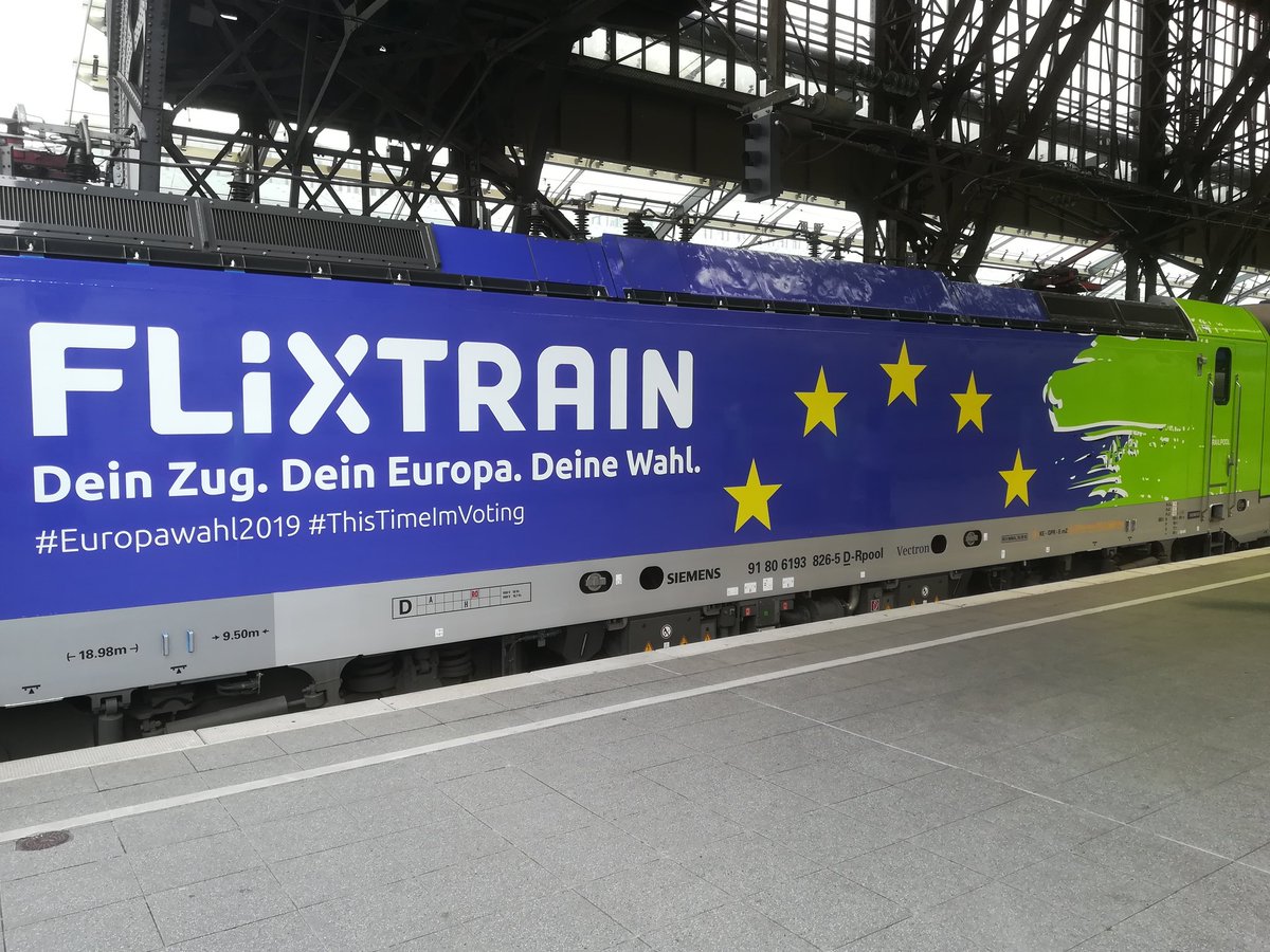 Heute #FlixTrain Premiere #Berlin nach #Köln, Sonntag #Europawahl2019! #ThisTimeImVoting