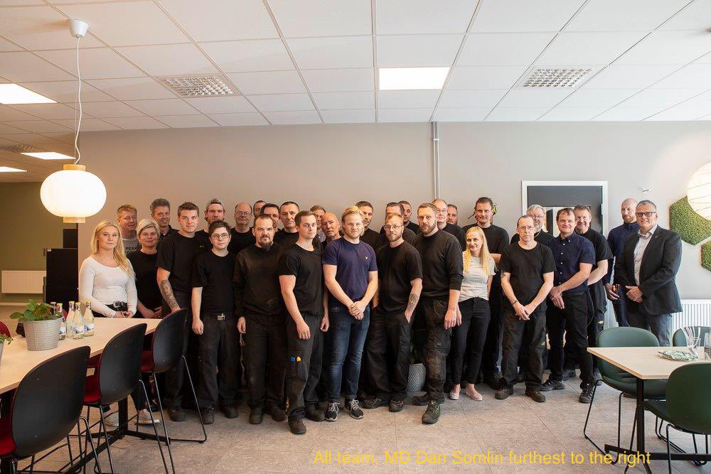 stark_crister's tweet photo. Nice event at our parts and disc factory now named Vaderstad Components AB, where we celebrated our new office. Large investments is ongoing in production to reach next leavel in production efficiency, automatisation and product quality. Now 50 staff and 50 robots!!! 
Crister https://t.co/S5fFhzR3Lw