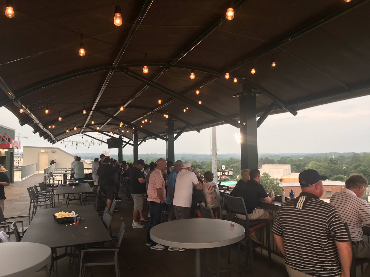 FurmanEquip's tweet photo. Great night on The Rooftop at Fluor Field last night. Thanks to @GreenvilleDrive for having us. #SoConEquip #yeahTHATgreenville https://t.co/9KxmRElosn