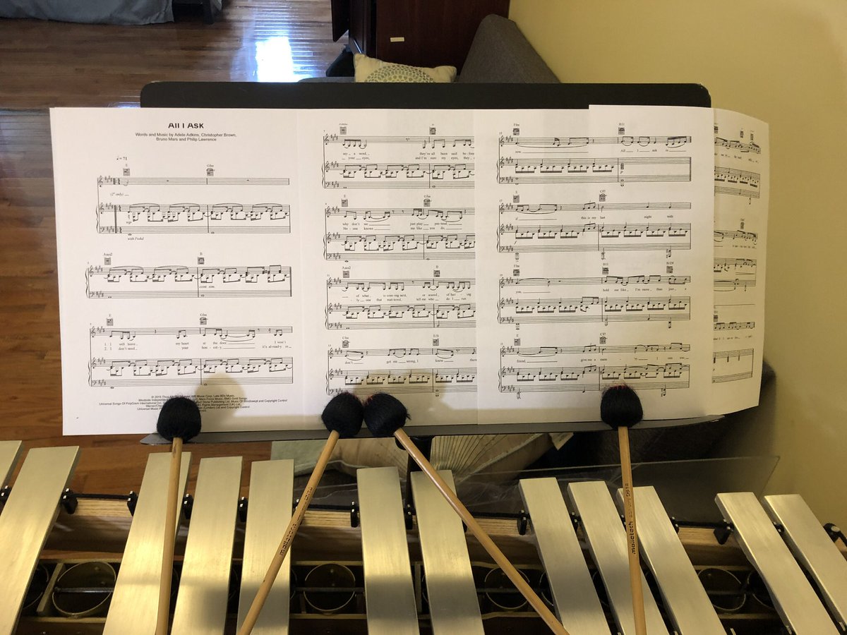 jimdrumvibes's tweet image. One way to improve is to occasionally bite off more than you can chew... sometimes! Here’s a chart for “All I Ask” by Adele. #musicchart #adele