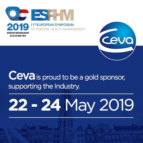 CevaSwine's tweet photo. The ESPHM meeting in Utrecht will encourage developments in the European pig veterinary profession. Ceva is proud to be a gold sponsor, supporting the Industry.
Visit us at booth 8.
#CevaSwine #ESPHM2019 https://t.co/TUYAfvs1ci