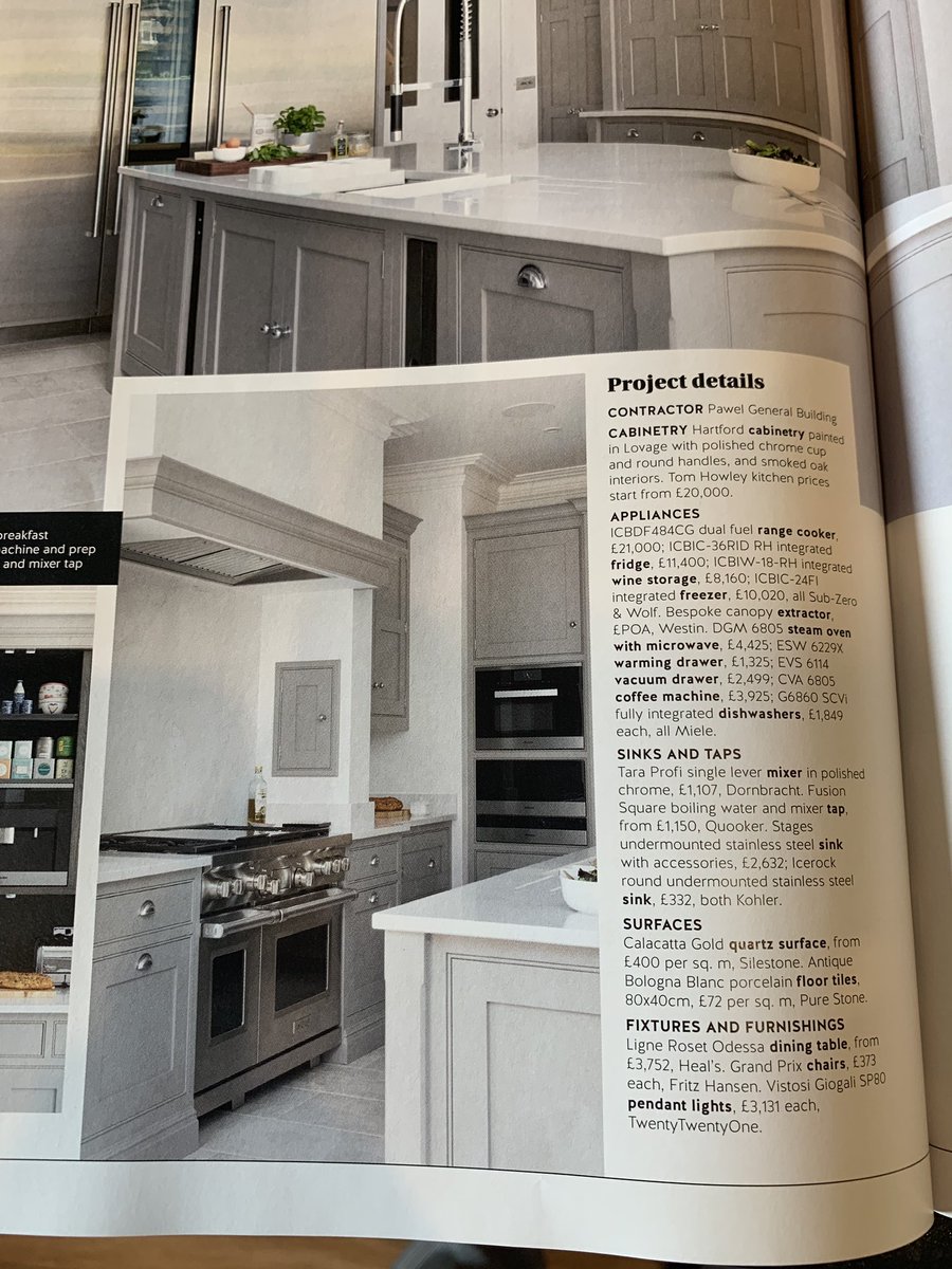 A typically beautiful and stylish kitchen by the guys at Tom Howley in a stunning shade of grey featured in the best of British feature in this months <a href="/EKBBMAG/">EKBB</a>. We’re incredibly proud to have our cooker hoods featured in kitchens like this 😊. Huge thanks to Tom for the mention!