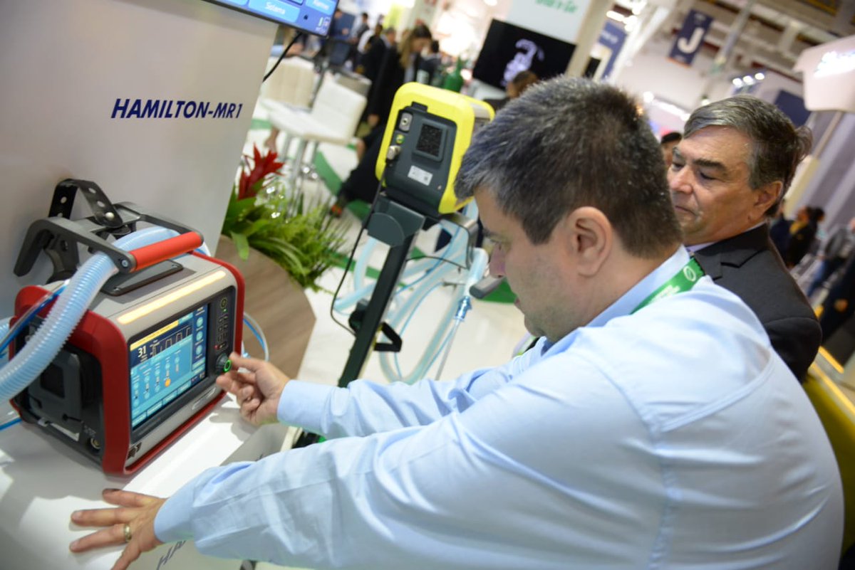 HamiltonMedical's tweet photo. Our #transportventilator #HAMILTONT1 and the #MRconditional #HAMILTONMR1 have just been approved in #Brazil! Don't miss the chance to check them out at the ongoing #Hospitalar. Our partner WhiteMartins is happy to demonstrate these 2 powerhouses at Green Pavilion Rua 11 Stand 110 https://t.co/38kLn5SFzp