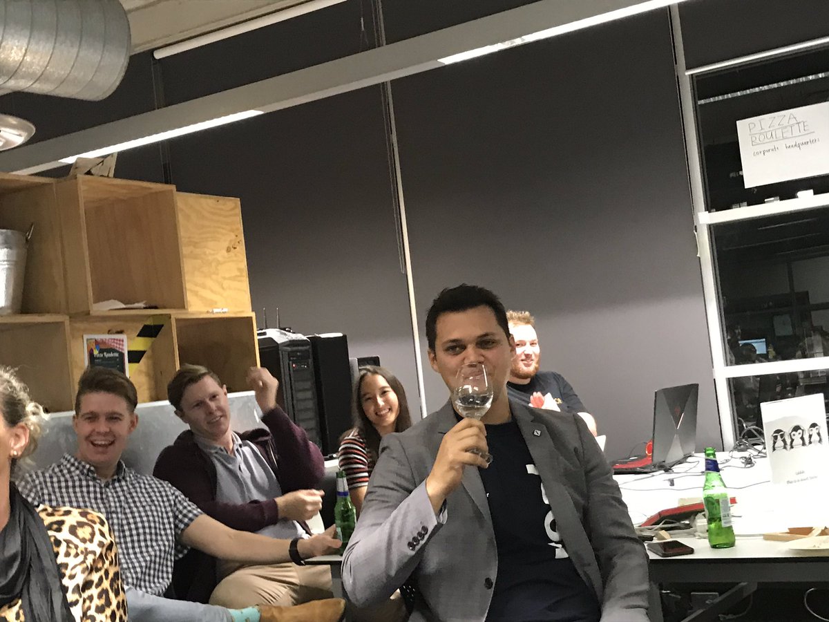 QUTEship's tweet image. #Pizza roulette = fun times @qutfoundry #IDEASlaunched (&amp;amp; clever tech to make it work)