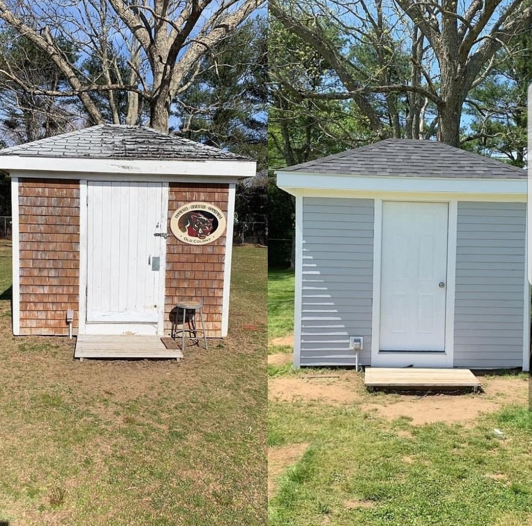 builtbybrosco's tweet photo. The next generation!
The @OC_Carpentry juniors finishing up their #shed project-looks great!
#skilledtrade #construction #tradeschool #trades #carpentry #vocationalschool #beforeandafter #keepcraftalive #mabuilders #rochesterma https://t.co/erAKvNgmFn