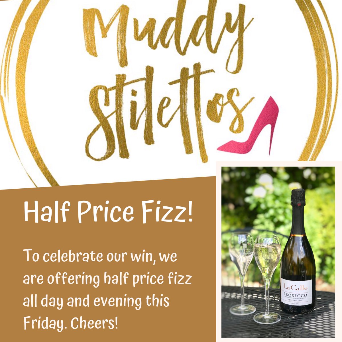 We are delighted to announce that we have WON Best Destination Restaurant in the @MuddyStilletos Awards! HUGE thanks to everyone who voted for us - we could not have done it without you 😊 To celebrate, we are offering half price fizz this Friday! #ATeam #Winner #FeelingProud