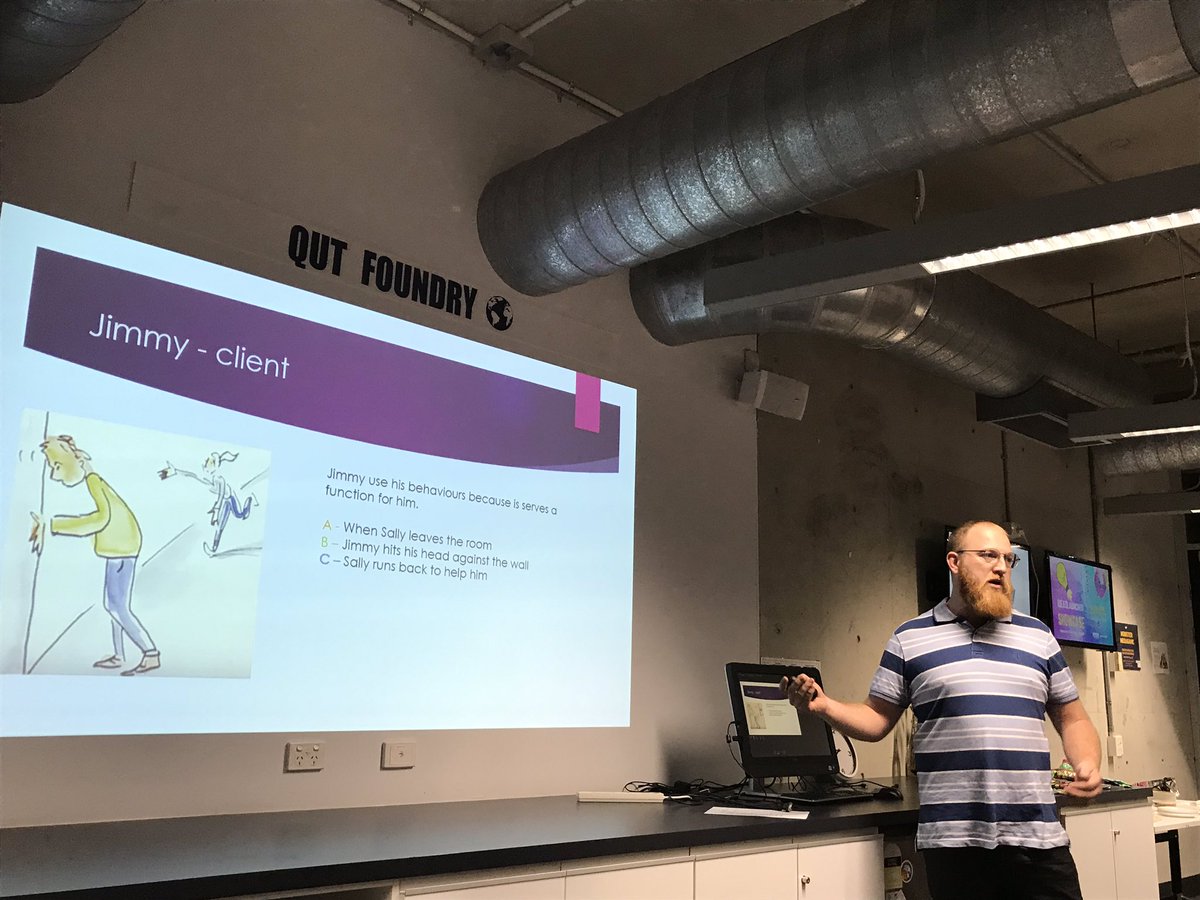 QUTEship's tweet image. #IDEASLaunched pitch @QUTfoundry is Josh’s #PBSS: a smart Positive Behavior Support System, that’s #NDIS aligned, &amp;amp; evidence-based, for delivering better #clinical #care, &amp;amp; more efficient management &amp;amp; reporting. Josh couples tech skills &amp;amp; care experience to deliver what’s neeeded