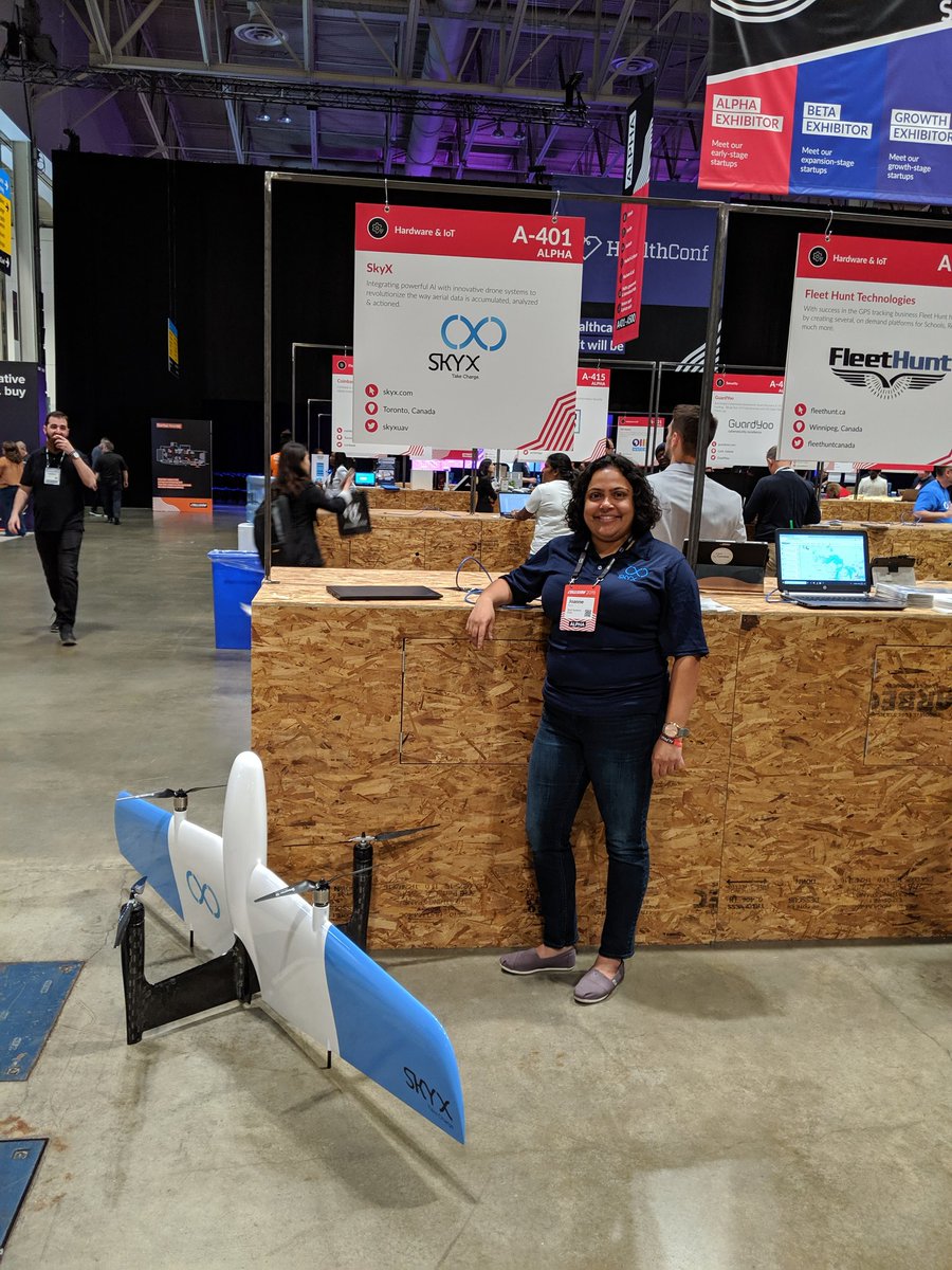 SkyxUAV's tweet photo. Hey #CollisionConf attendees...stop by stand A-401 to see the future of aviation! #Collision2019 #CollisionCanada #drones #aviation https://t.co/UeR3k7PEEU