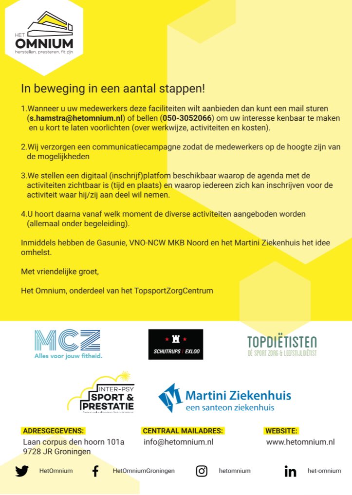 HetOmnium's tweet image. Wie #fit en #vitaal is, werkt met meer plezier en energie!  Voor zowel werknemers als werkgevers een groot voordeel.