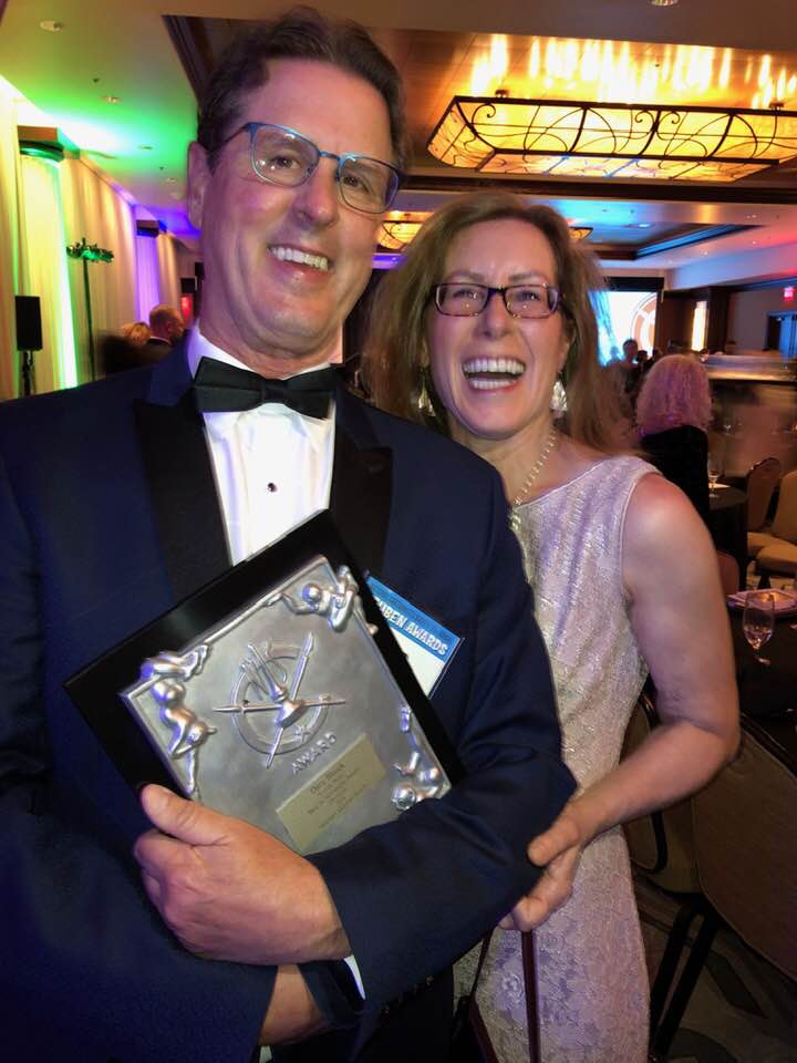 LoosePartsGuy's tweet photo. Whattya know. I finally won my first Reuben Award: the Division Award for Best Newspaper Panel. Thanks to my inebriated National Cartoonists Society members who made it happen. Should I have not welded it to my arm? #ReubenAwards #NCS #NCSFest #Cartooning https://t.co/gUOPdi5M0c https://t.co/UnrQHh2l0o