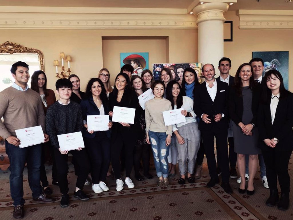 moduluniversity's tweet photo. Last Friday #MUVienna invited the best students from the fall 2018 semester to the @GrandHotelWien for our annual "Dean’s List Cocktail" event. Students were also awarded with the Dean’s List Certificate. #bachelor #modulians https://t.co/3C9Z9SLabm