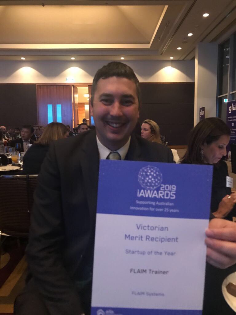 #FLAIMsystems CTO James Mullins was surprised to be picking up this little piece of paper - we were mixing with some pretty impressive tech