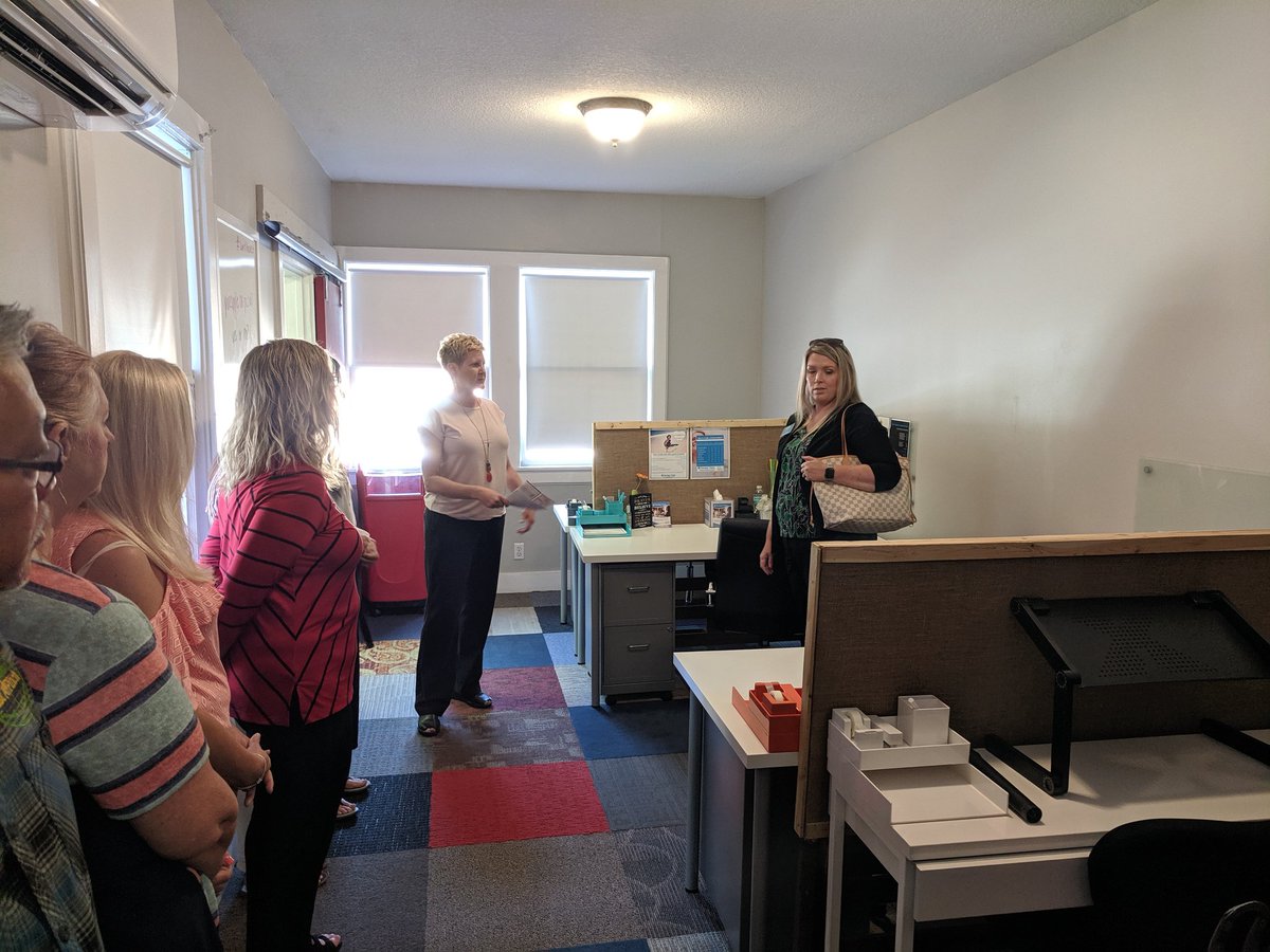 sjbrinley's tweet photo. Happy to fly into @workthenest again, and see Christie this morning with #PopUpNetworking. A great place for Clay County residents to have office space without the office space price. https://t.co/43tJvzGse0