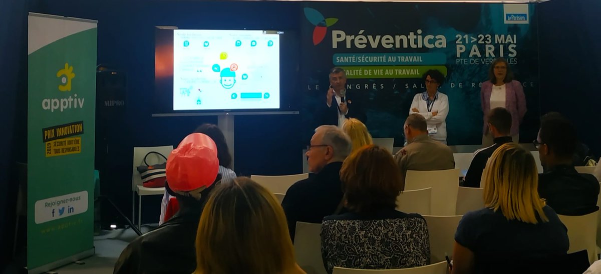 Val_Solutions's tweet photo. Salon @Preventica : @Didier_TRUTTA Président de @Val_Solutions présente @APPTIV_RESEAU lauréat du prix d'innovation🥇 @Preventica 2019 dans la catégorie #risqueroutier 🚗 développée avec le #PST66 https://t.co/ZatV18FCRI https://t.co/nSxQqWs9wd