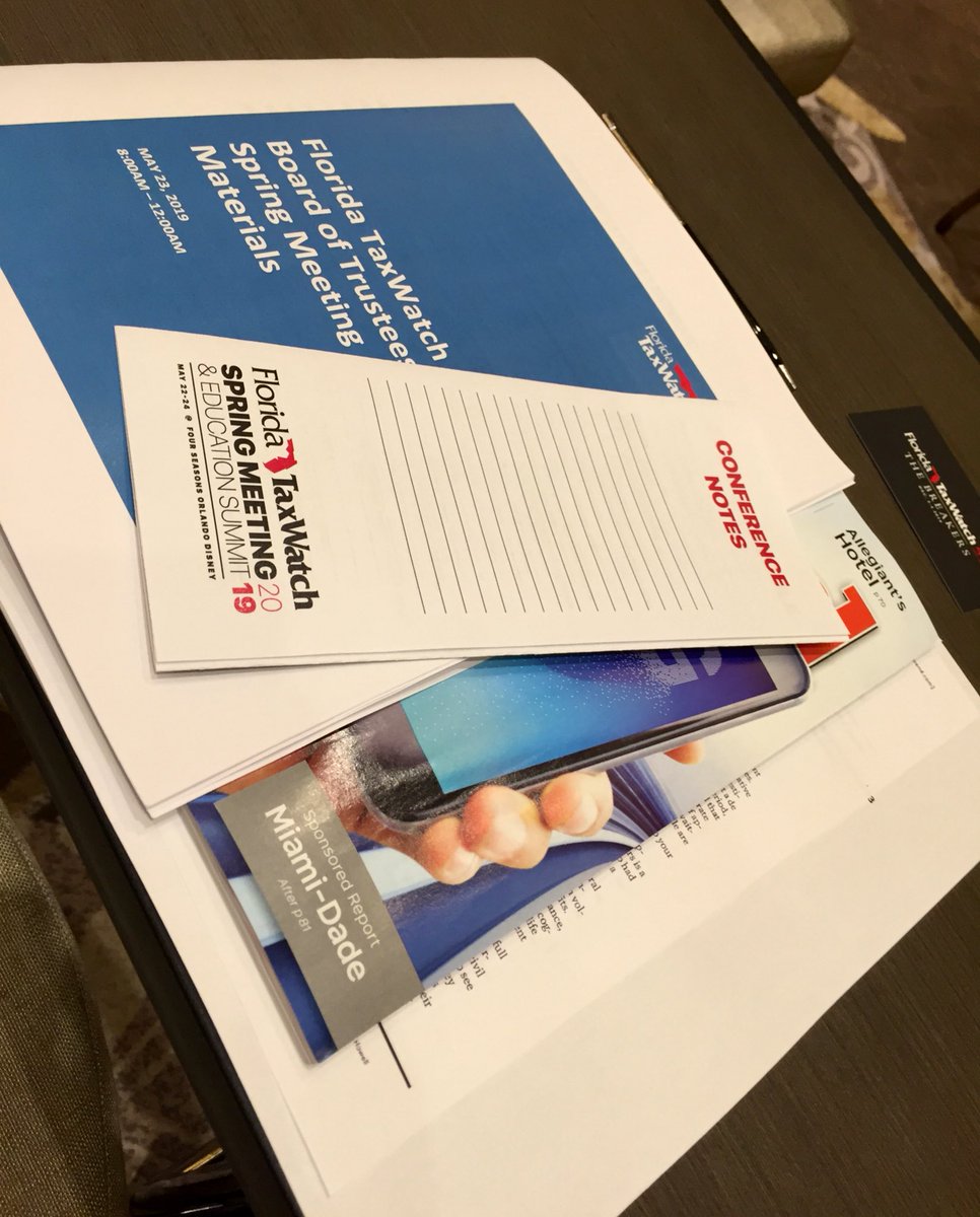 FloridaTaxWatch's tweet photo. And we’re off! The TaxWatch Spring Meeting is off to a smooth start. Stay tuned for live updates from our Education Summit this afternoon. #FlaPol #FL #TaxWatchSpring2019 https://t.co/UAQTHLfrfm