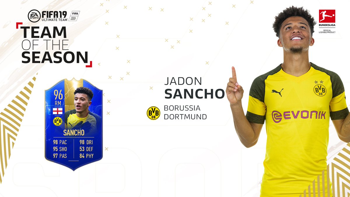 Spieler des Monats Oktober und bester Vorlagengeber der #Bundesliga-Saison: @BVB-Star @Sanchooo10 ist Teil des @EAFussball #FIFA19 #BLTOTS! 🔥 #FUT19