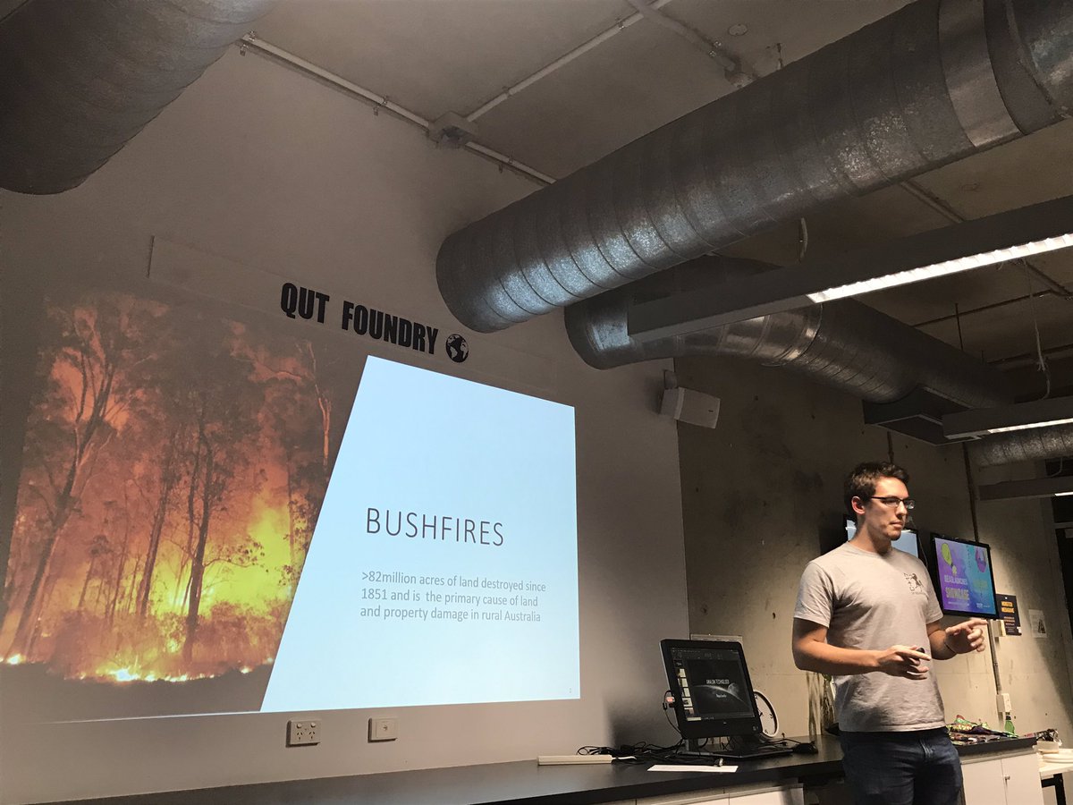 QUTEship's tweet image. #IDEASlaunched pitch at @QUTfoundry = #Rocket #fuel by engineering student Rhyan &amp;amp; team (who also design equipment &amp;amp; rockets🚀 ) - they’re doing research into un unlikely fuel source that has explosive potential as fuel for #rockets