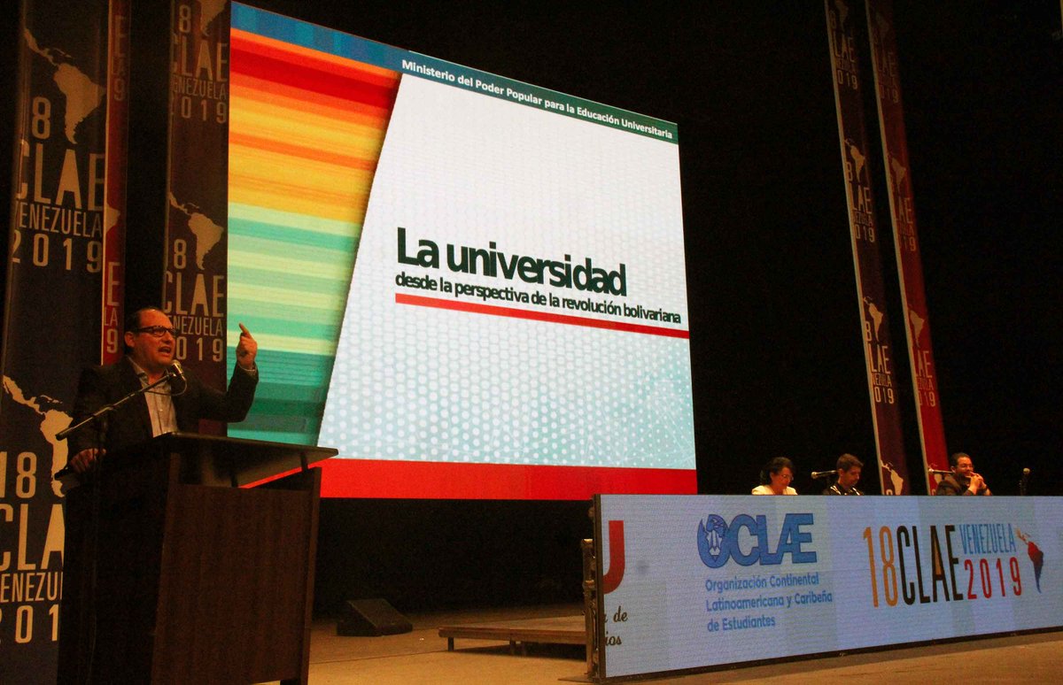 hugbelpsuv's tweet photo. #23May Nos honra demostrar la verdad de #Venezuela ante el mundo con hechos y cifras tangibles. Las políticas sociales de la Revolución han logrado que pese al bloqueo económico #Venezuela sea una potencia universitaria. #CLAEVenezuela2019 

#VenezuelaTrabajoYProduccion https://t.co/CeuoQ4r3Uy