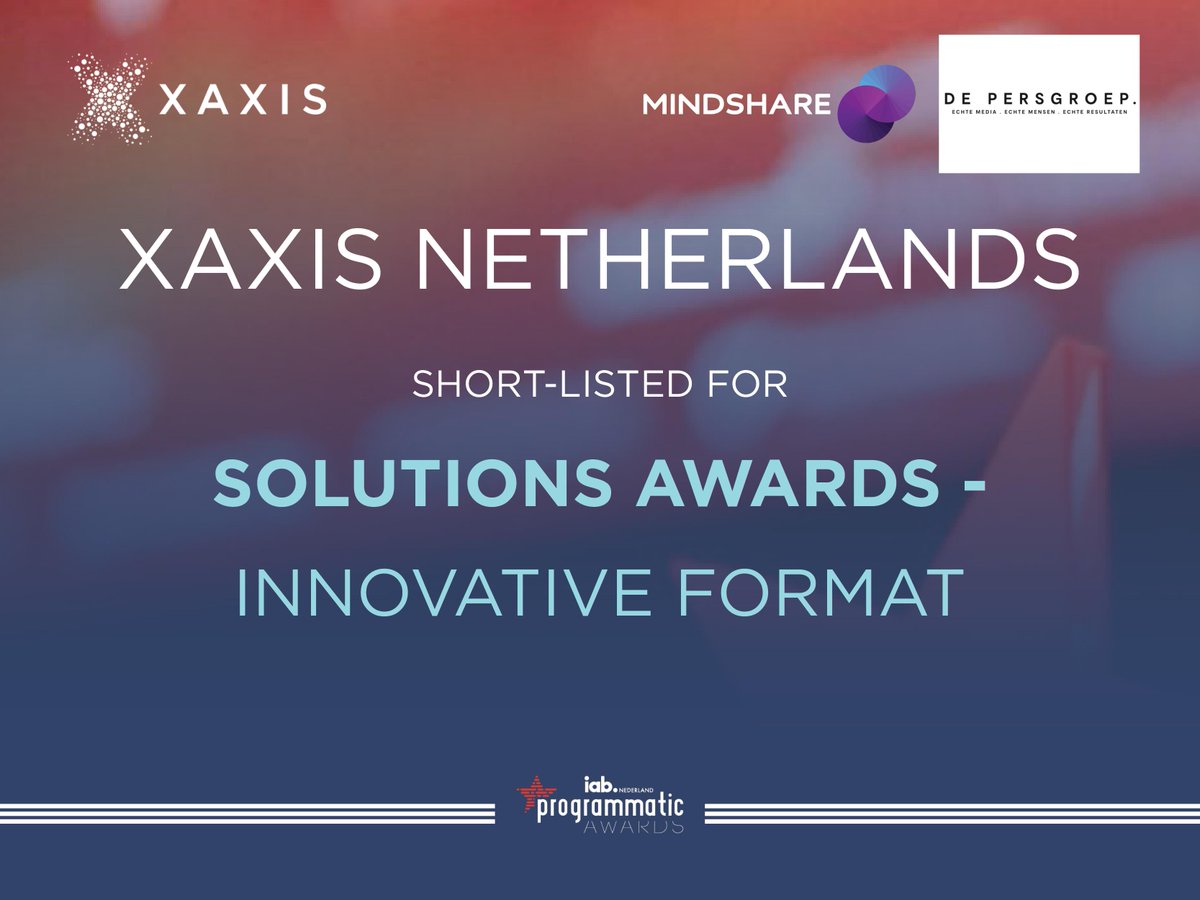 Congratulations to our Xaxis Netherlands Team alongside <a href="/MindshareNL/">Mindshare NL</a> for making this years @IABnl Programmatic Awards shortlist! View the full shortlist here - bit.ly/2X1IVIr #XaxisEMEA