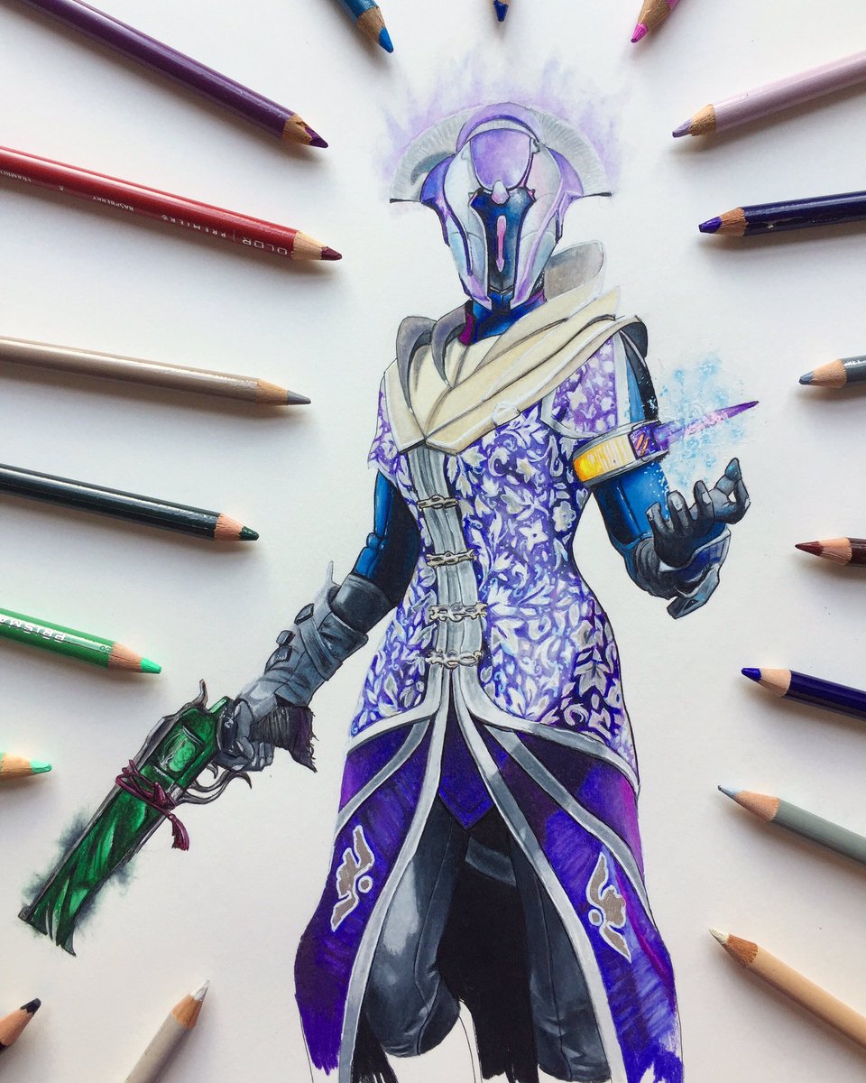 @Bungie @DestinyTheGame #destinythegame #bungie #destiny2 #warlock #fanart ...