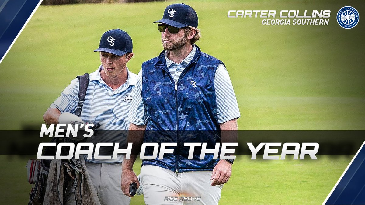 Sun Belt (@sunbelt) on Twitter photo Congratulations to <a href="/GaSouthernGolf/">GS Men's Golf</a>'s Steven Fisk and Carter Collins on being named #SunBeltMGOLF Golfer and Coach of the Year.
STORY: sunbelt.me/2HwBXWu
#HailSouthern | #RiseAbove Congratulations to <a href="/GaSouthernGolf/">GS Men's Golf</a>'s Steven Fisk and Carter Collins on being named #SunBeltMGOLF Golfer and Coach of the Year.
STORY: sunbelt.me/2HwBXWu
#HailSouthern | #RiseAbove
