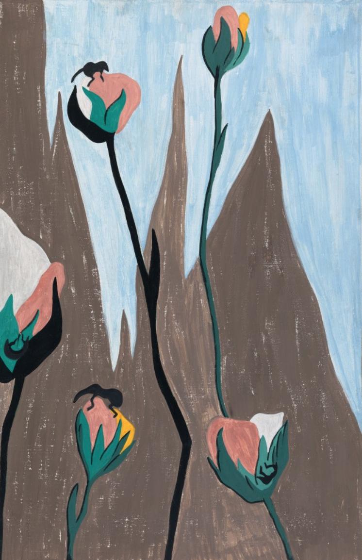 "They left because the boll weevil had ravaged the cotton crop."#9, Great Migration Series, 1941Jacob LawrenceMOMA