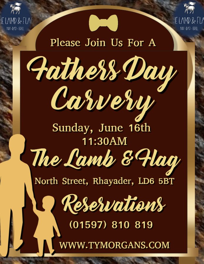 lambandflag1's tweet photo. Join us this Fathers Day and treat your father to a Sunday carvery @TheLambandFlag
Sunday June 16th
#FathersDay #Carvery #SpoilingDad #FamilyTime #LambandFlag https://t.co/uYHR5z3nSU