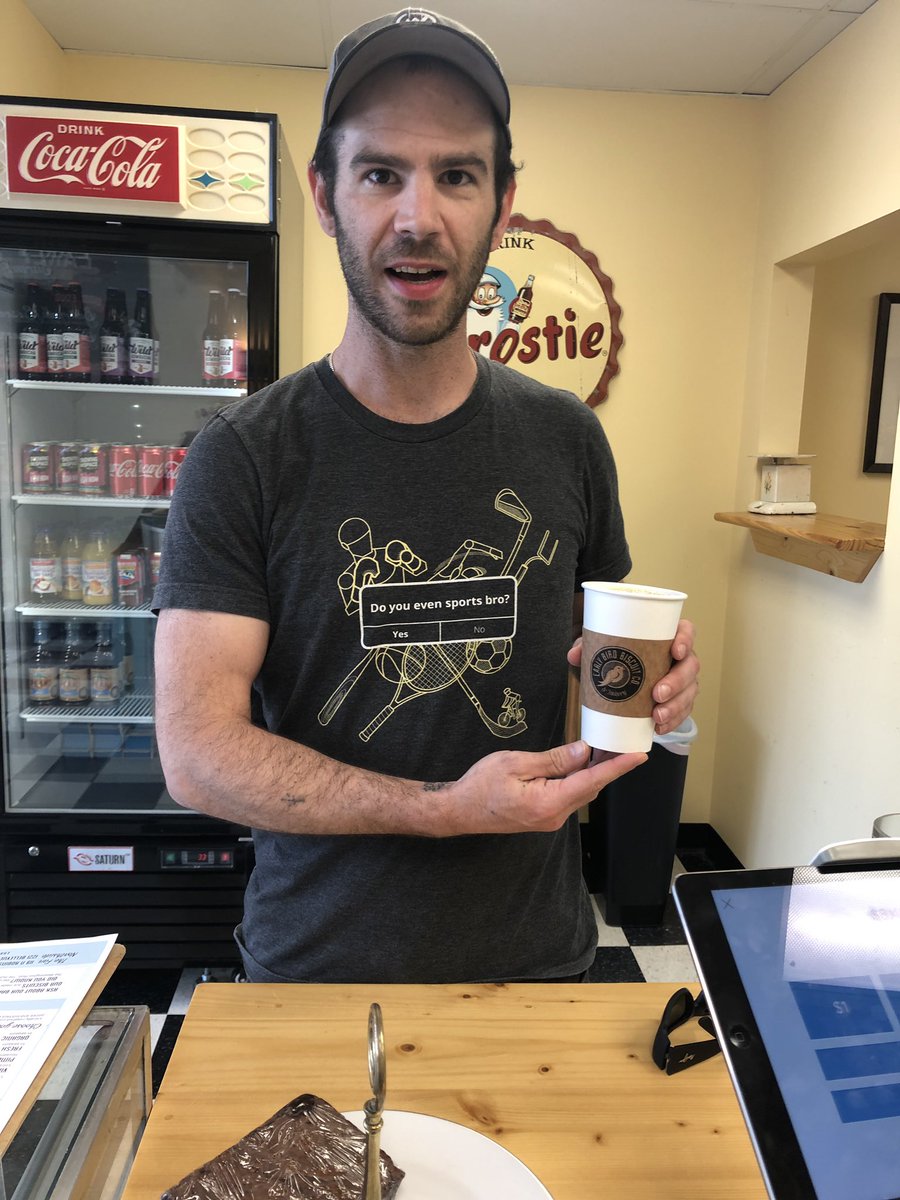 earlybrdbiscuit's tweet photo. Do you even sports bro? 🏓🎾🏉🏒🥅⛳️☕️☕️☕️ #biscuitlife #customerappreciation https://t.co/AeyDOizsuU