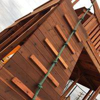 MyBackyardFun's tweet image. Kids love to climb on this repel wall with knotted rope. #climbers #swingsetaccessories #swingset #playset