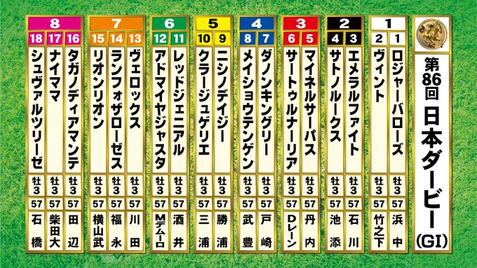 2019年 第86回 東京優駿 日本ダービー 本田未央 全然違うじゃん