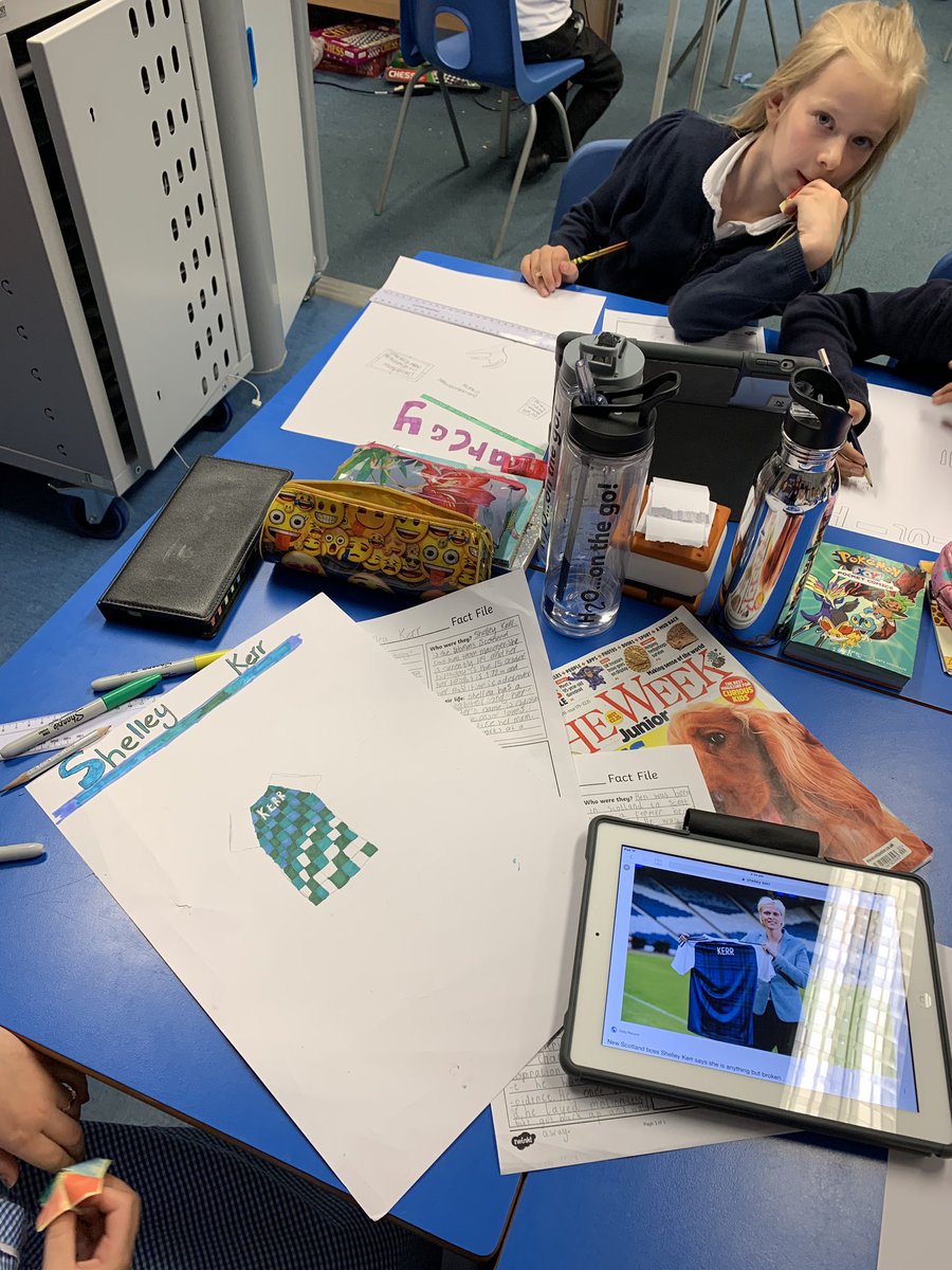 Mrs_T_101's tweet photo. Children were to choose an inspirational sports person to research...my love of Footie and excitement for the WWC is rubbing off 🤣 @Kerr5Shelley @RachelCorsie14 #inspire #StrongFemaleRoleModels #OurGirlsCan https://t.co/2DzmAkzckh