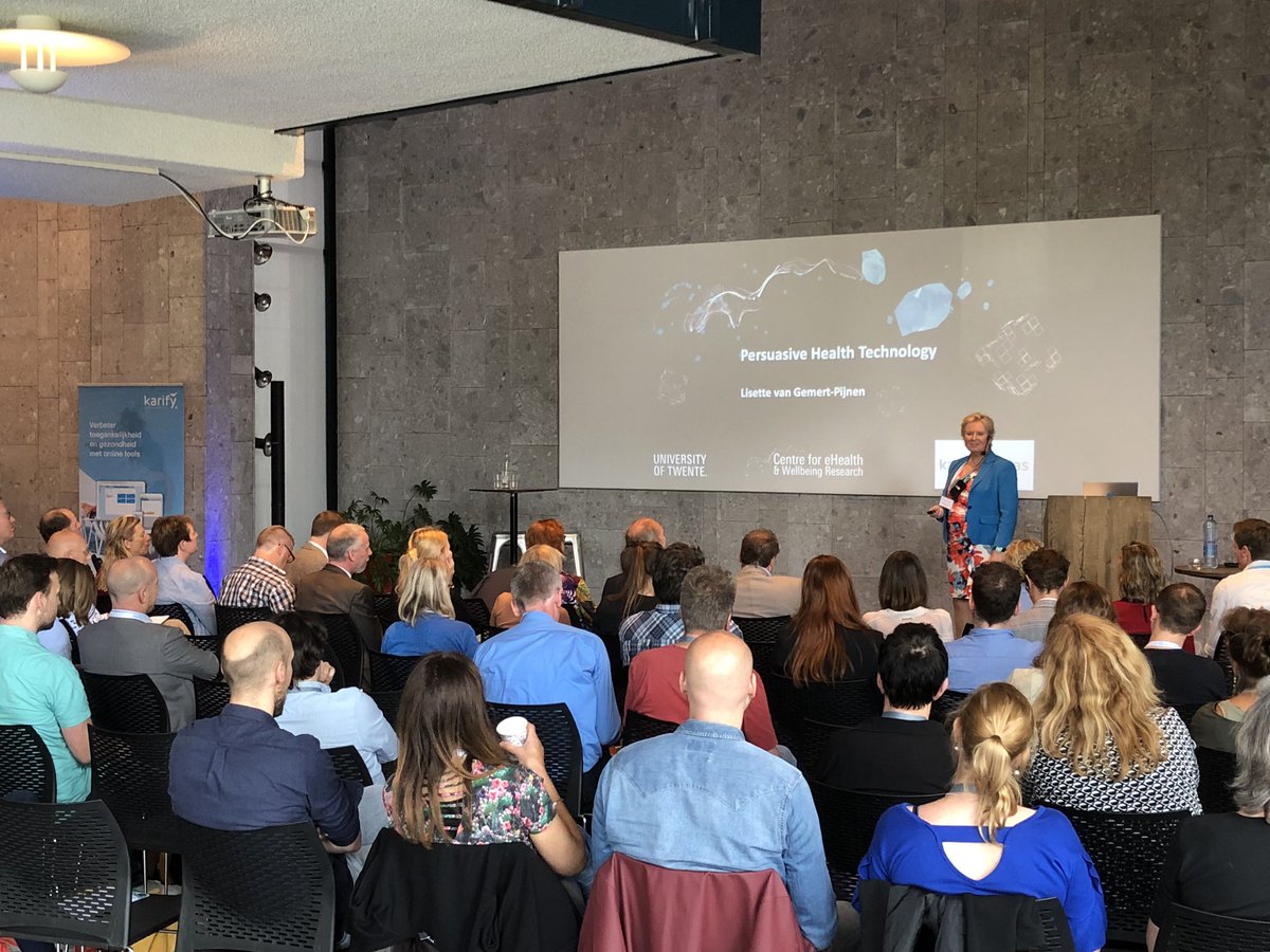 #Persuasivehealthtechnology, het verhaal van <a href="/gemertpijnen/">Lisette van Gemert</a> op #karifyatlas19 is van start ☝🏼<a href="/Karify/">Karify</a> #ehealth