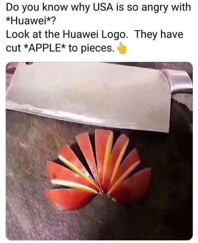simsukian's tweet photo. Why USA so angry with #HUAWEI?😂 https://t.co/w3klm91TEn
