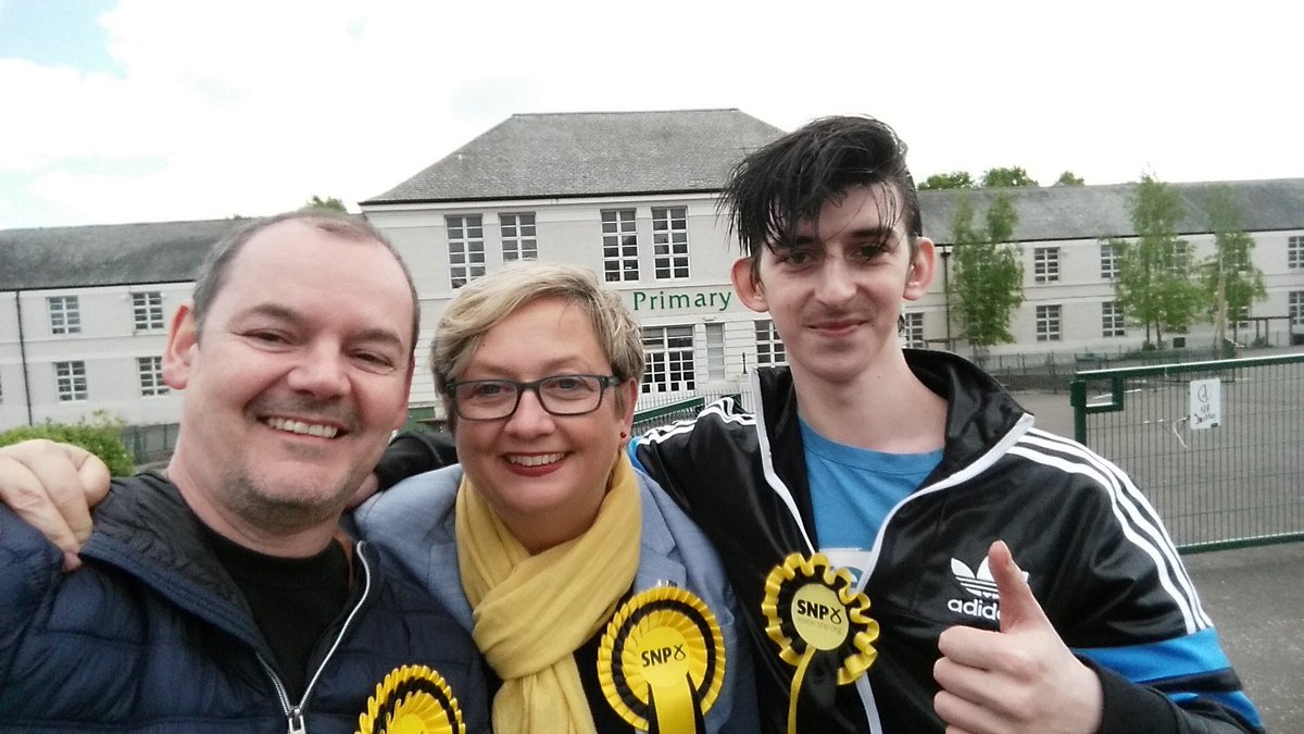 joannaccherry's tweet photo. Great to be out &amp; about with @SNP_Sighthill activists @DavidDhenry &amp; @BerenMclaughlin at #Murrayburn Primary School. Proud to hear the turnout is brisk across my #EdinburghSouthWest constituency #VoteSNP #EuropeanElection2019 #StopBrexit https://t.co/8BCkniLxBJ