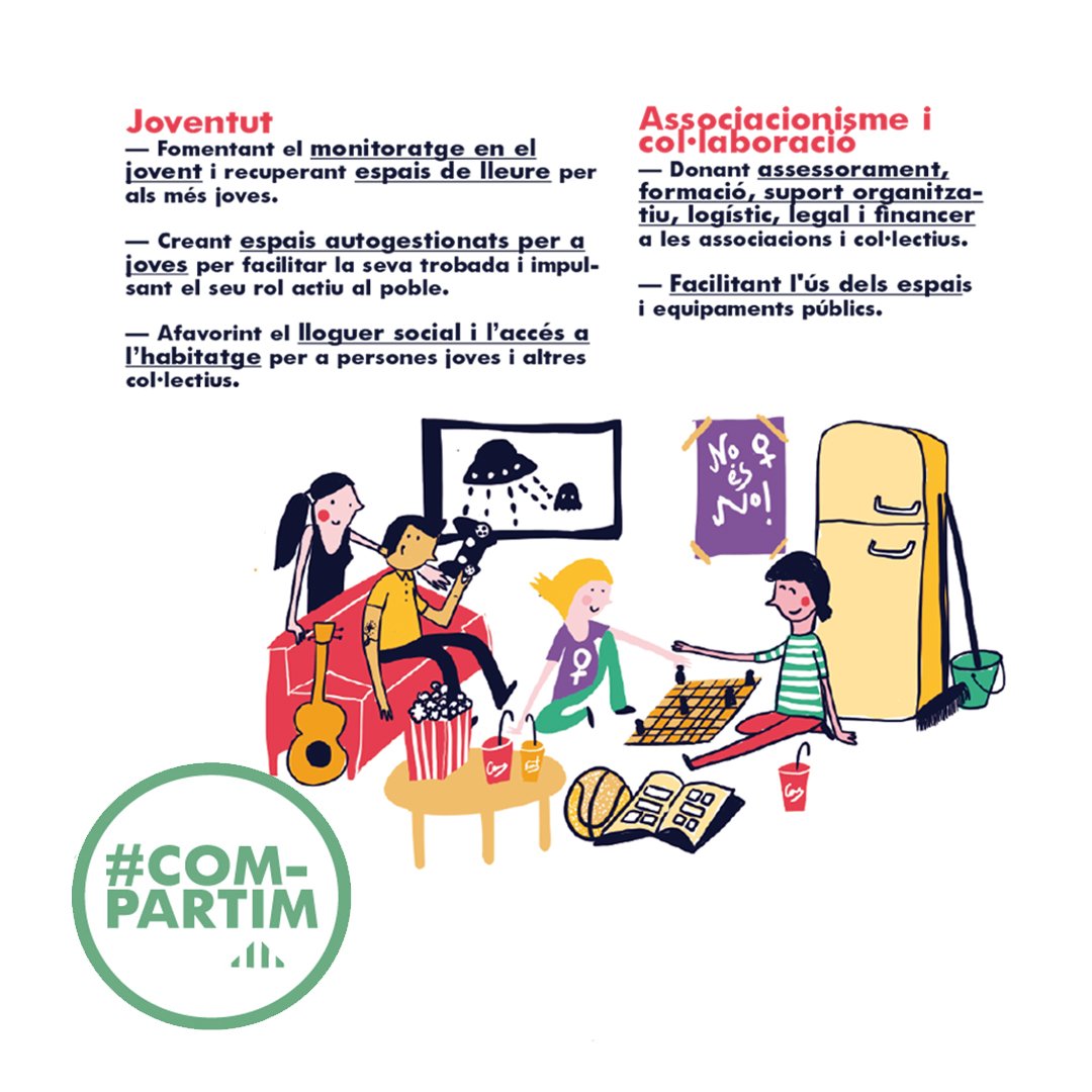 compartimmorell's tweet photo. Les nostres propostes en joventut, associacionisme i col·laboració. #Compartim https://t.co/D7bKfTb6Tk