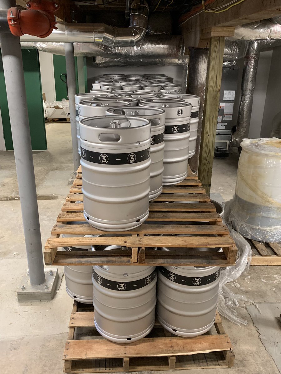 A look in the keg room! Plenty of wonderful beer to fill these with 🍻