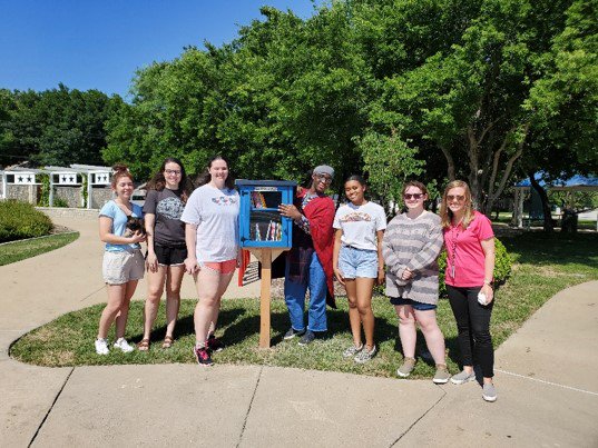 CityofNRH's tweet photo. NRH Youth Advisory Committee recently installed a Little Free Library in Liberty Park as their annual community project. It is registered with the national Little Free Library organization that promotes reading on a local level. We encourage you to “Take a Book, Share a Book!” https://t.co/uz5CwFVXEp