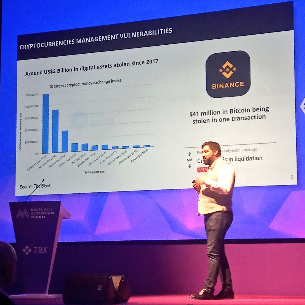 noelleleo's tweet photo. @_pgauthier from @Ledger at #blockchainMT
"Crypto is the easiest asset on the planet to steal." https://t.co/xl9AFtuEo6