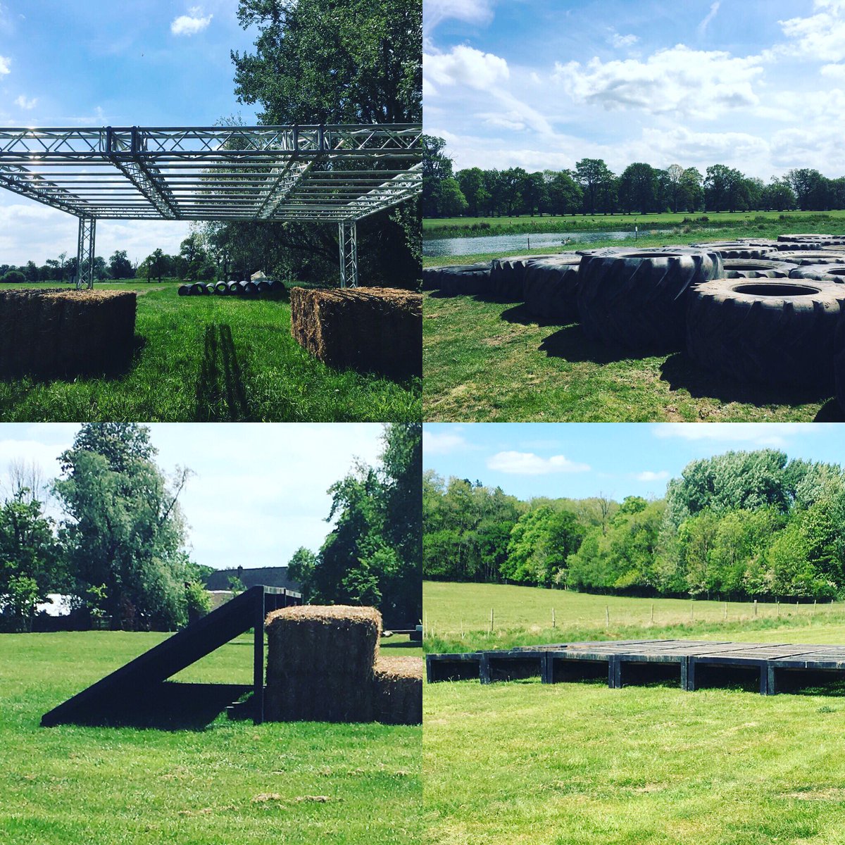 thewolfrun's tweet photo. The Junior course is taking shape for next weekend and Stanford Hall is looking glorious in the ☀️. Not long to go now! #summerwolf #wolfrunjunior #wolfrun #ocr #summerweekend https://t.co/bYkzoscszT