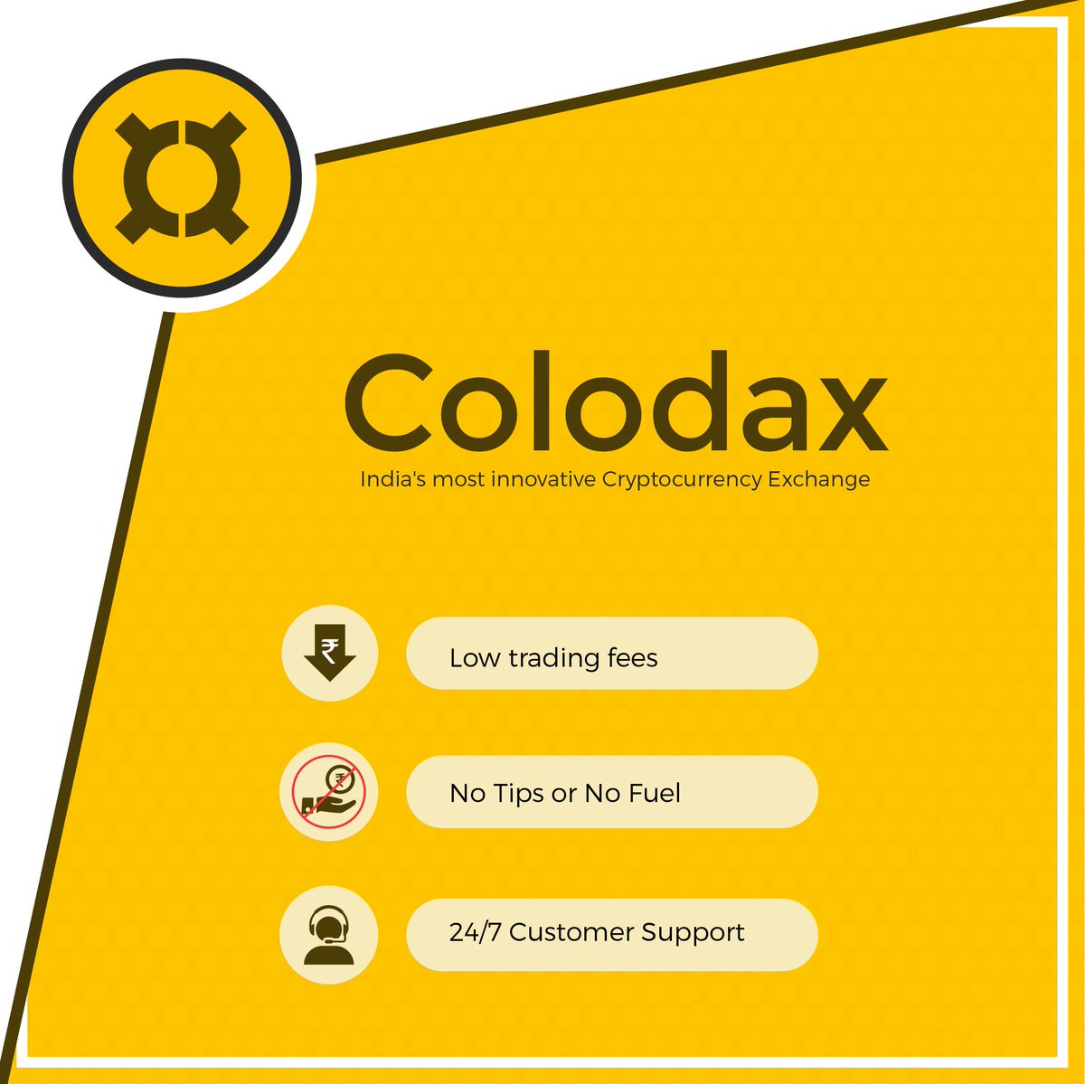 colodax's tweet image. Trading starts tomorrow at Colodax!
Registrations have already started so sign up now and get your KYC done at colodax.com

#SwithToColodax #NoTIPS #NoFUEL #cryptocurrency #BTC #XRP #ETH #XLM #BCH #TRX #LTC #NPXS #OMG #news #trading