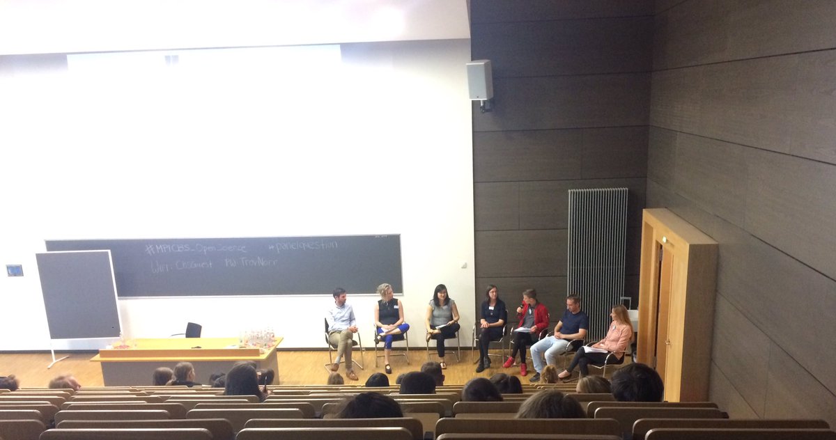 SandraM4rtin's tweet photo. Super exciting talks and ideas at the #MPICBS_OpenScience day - now finishing with a panel discussion about steps towards open science ππΏ https://t.co/C1gjU7k2w2