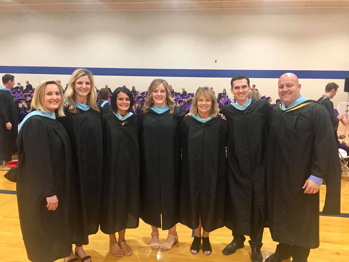 BethStreit's tweet photo. How lucky am I to work with such an awesome team?!?!  It was so special watching our 2019 WHS graduates walk that stage together last night. I'm not crying, you're crying. 😭 https://t.co/HO4UsloHNI