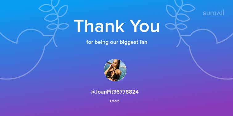 Our biggest fans this week: JoanFit36778824. Thank you! via sumall.com/thankyou?utm_s…