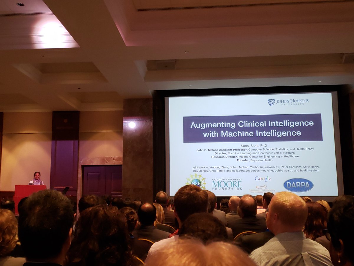 kwsingleton's tweet photo. Great opening talk by @suchisaria for #MayoClinicAI Symposium. Clinical practice utilizes sparse data. Practice also evolves over time. AI systems must be robust and adaptable over time. #AI #Medicine #MayoClinic https://t.co/NoViI9H8Kp
