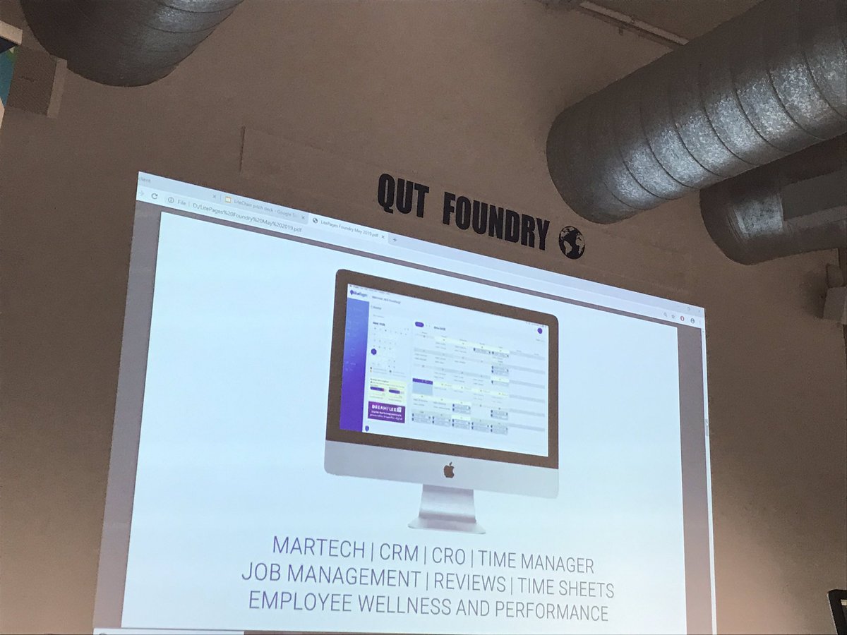 QUTEship's tweet image. #IDEASlaunched @qutfoundry pitch by #LitePages: #smallbiz owners find it challenging to balance value creating work with other work like #marketing, #Leadgeneration, managing jobs &amp;amp; admin. LitePages can do the lot in one spot, helping businesses to #grow
